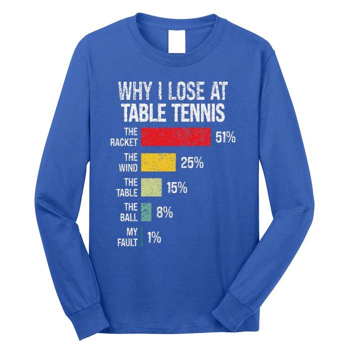 Table Tennis Player Joke For Ping Pong Long Sleeve Shirt