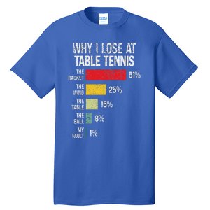 Table Tennis Player Joke For Ping Pong Tall T-Shirt