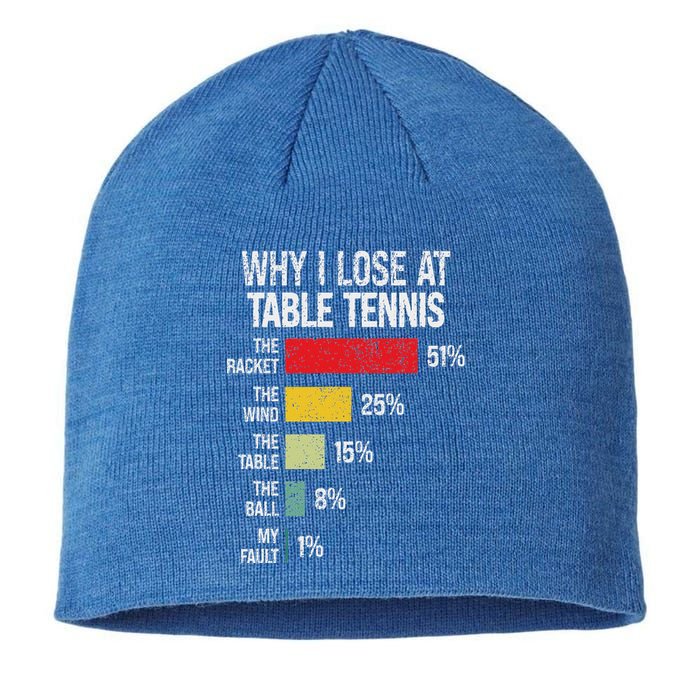 Table Tennis Player Joke For Ping Pong Sustainable Beanie