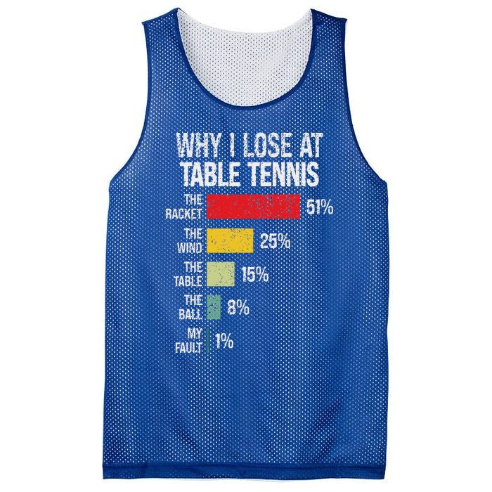 Table Tennis Player Joke For Ping Pong Mesh Reversible Basketball Jersey Tank