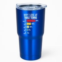 Table Tennis Player Joke For Ping Pong Tumbler
