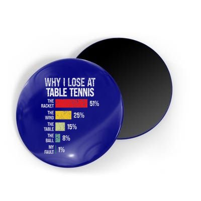 Table Tennis Player Joke For Ping Pong Magnet