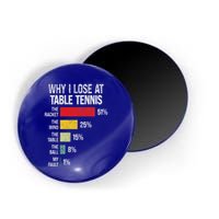 Table Tennis Player Joke For Ping Pong Magnet