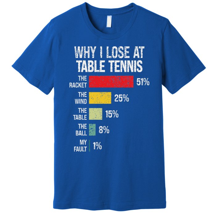 Table Tennis Player Joke For Ping Pong Premium T-Shirt