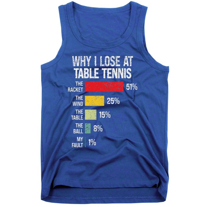 Table Tennis Player Joke For Ping Pong Tank Top