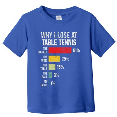 Table Tennis Player Joke For Ping Pong Toddler T-Shirt