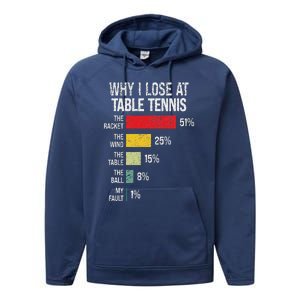 Table Tennis Player Joke For Ping Pong Performance Fleece Hoodie