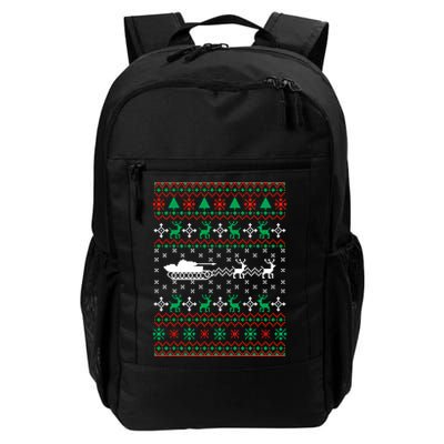 Tank Tanker Panzer Xmas Ugly Christmas Backpack