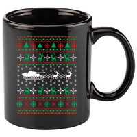 Tank Tanker Panzer Xmas Ugly Christmas 11oz C Handle Ceramic Mug