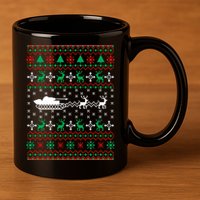 Tank Tanker Panzer Xmas Ugly Christmas 11oz C Handle Ceramic Mug