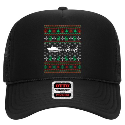Tank Tanker Panzer Xmas Ugly Christmas Trucker Hat