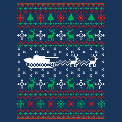 Tank Tanker Panzer Xmas Ugly Christmas T-Shirt