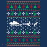 Tank Tanker Panzer Xmas Ugly Christmas Tall T-Shirt