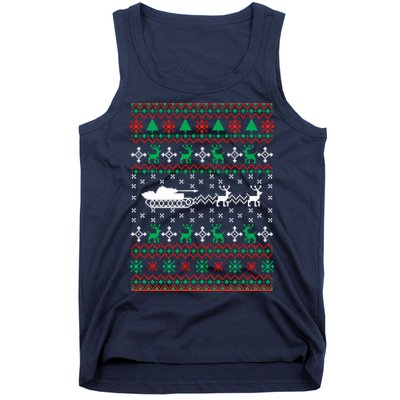Tank Tanker Panzer Xmas Ugly Christmas Tank Top
