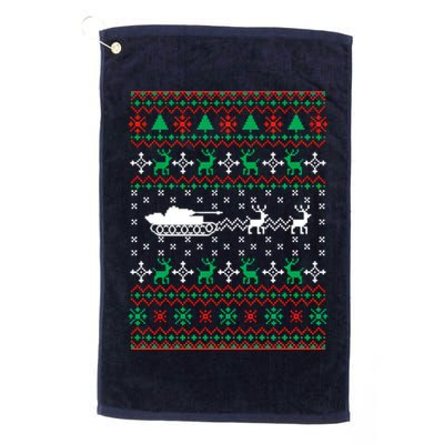 Tank Tanker Panzer Xmas Ugly Christmas Golf Towel
