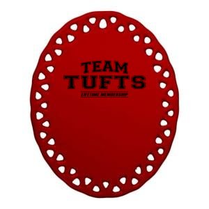 Team Tufts Proud Family Surname Last Name Cute Gift Ceramic Oval Ornament