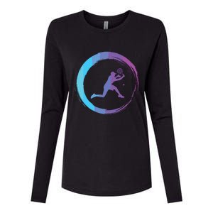 Tennis Tennis Player Sports Womens Cotton Relaxed Long Sleeve T-Shirt