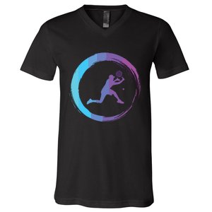 Tennis Tennis Player Sports V-Neck T-Shirt