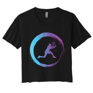 Tennis Tennis Player Sports Women's Crop Top Tee