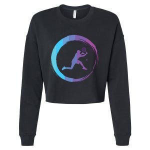 Tennis Tennis Player Sports Cropped Pullover Crew