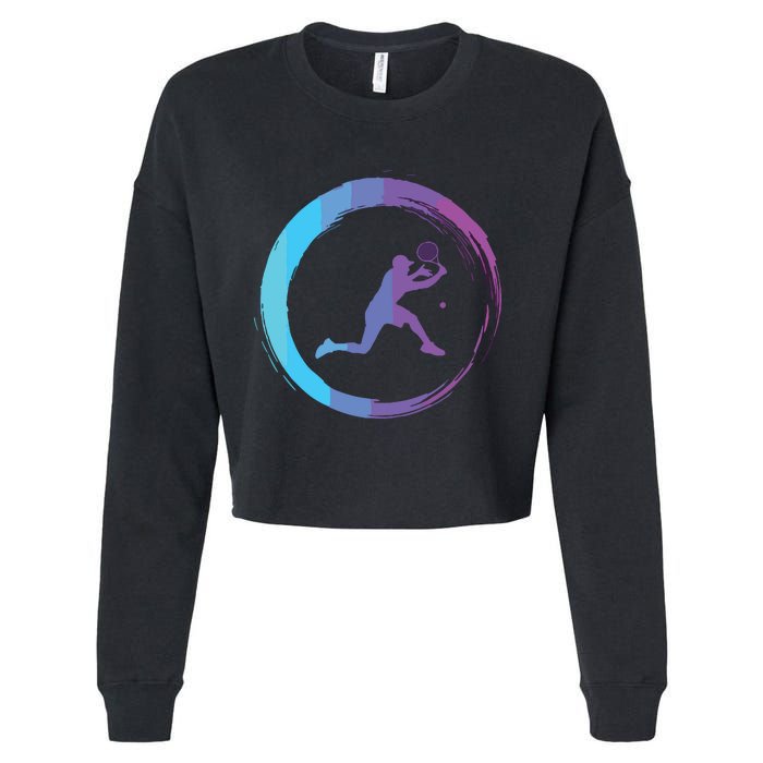 Tennis Tennis Player Sports Cropped Pullover Crew