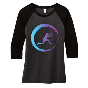 Tennis Tennis Player Sports Women's Tri-Blend 3/4-Sleeve Raglan Shirt