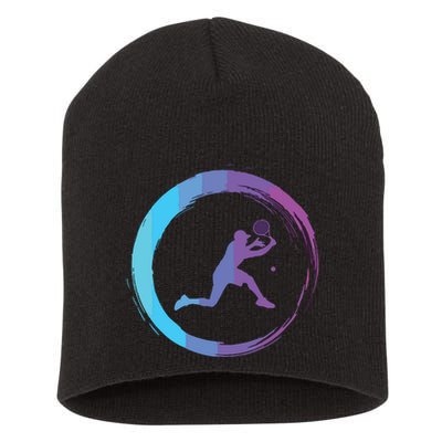 Tennis Tennis Player Sports Short Acrylic Beanie