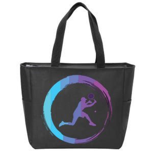 Tennis Tennis Player Sports Zip Tote Bag