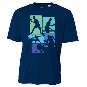 Table Tennis Ping Pong Men Boy Cooling Performance Crew T-Shirt