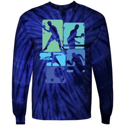 Table Tennis Ping Pong Men Boy Tie-Dye Long Sleeve Shirt