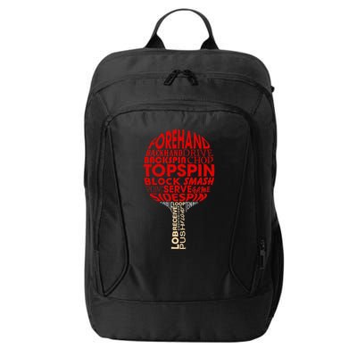 Table Tennis Ping Pong Racket Player Funny Women Gift City Backpack