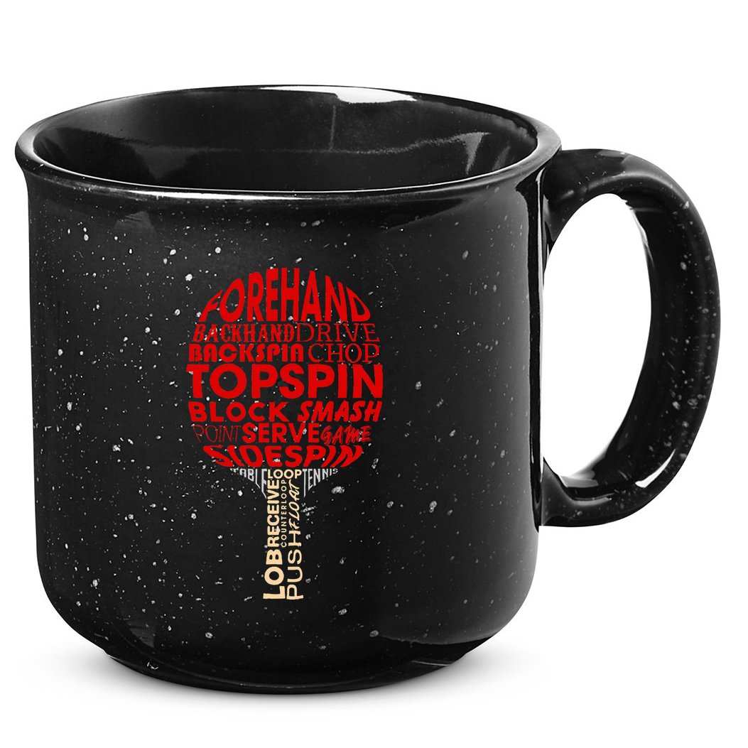 Table Tennis Ping Pong Racket Player Funny Women Gift 15oz Campfire Ceramic Mug