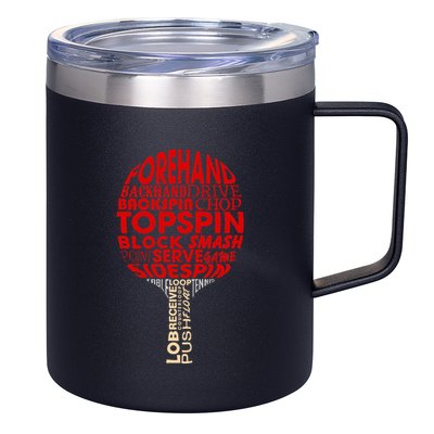 Table Tennis Ping Pong Racket Player Funny Women Gift 12oz Stainless Steel Coffee Mug