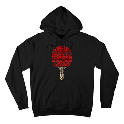 Table Tennis Ping Pong Racket Player Funny Women Gift Tall Hoodie