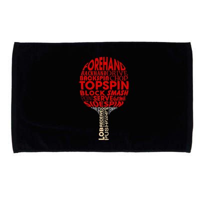 Table Tennis Ping Pong Racket Player Funny Women Gift Microfiber Hand Towel