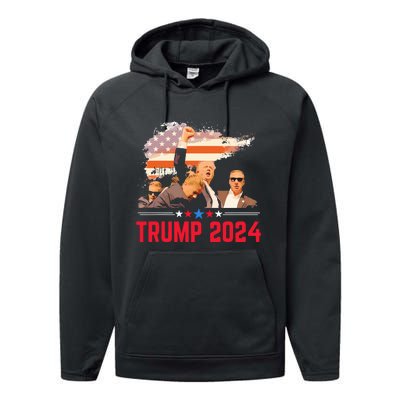 Trump Trending Political Pennsylvania Trump 2024 Performance Fleece Hoodie