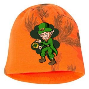 Table Tennis Player Leprechaun St Patrick's Day Table Tennis Funny Gift Kati - Camo Knit Beanie