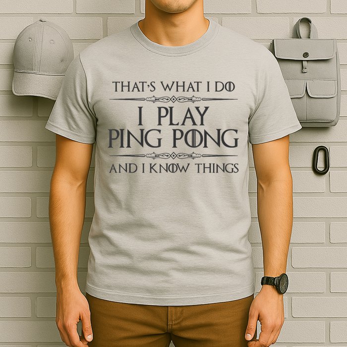 Table Tennis Player I Play Ping Pong & I Know Things T-Shirt
