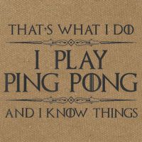 Table Tennis Player I Play Ping Pong & I Know Things Cotton Canvas Backpack