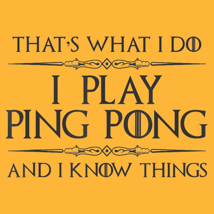 Table Tennis Player I Play Ping Pong & I Know Things Pom Pom 12in Knit Beanie
