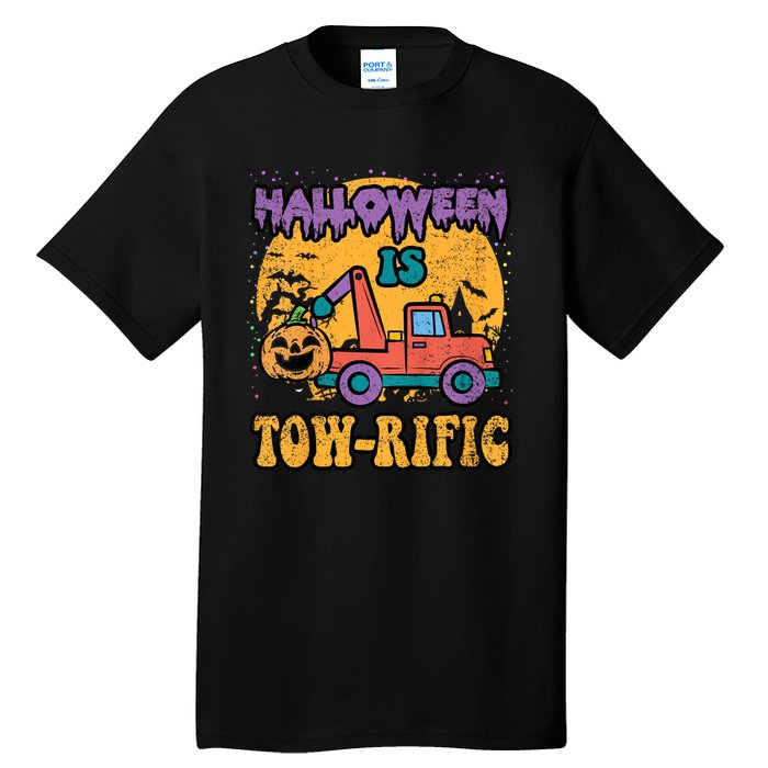 Tow Truck Pumpkin Halloween Costume Towing Tall T-Shirt