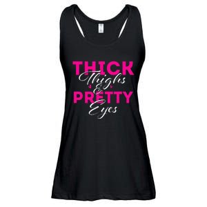 Thick Thighs & Pretty Eyes Workout Fitness Ladies Essential Flowy Tank