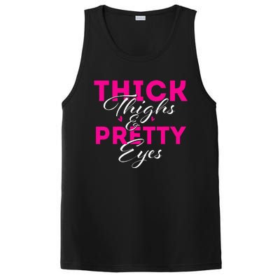 Thick Thighs & Pretty Eyes Workout Fitness PosiCharge Competitor Tank