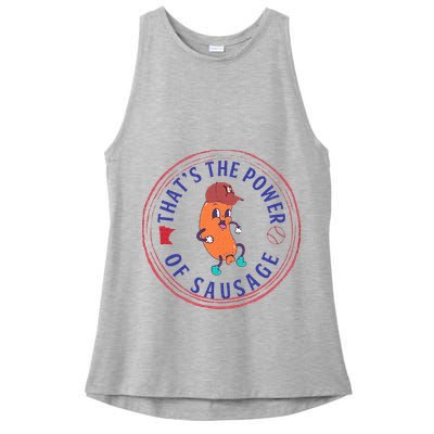 ThatS The Power Of Sausage Summer Sausage Ladies PosiCharge Tri-Blend Wicking Tank