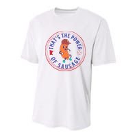 ThatS The Power Of Sausage Summer Sausage Youth Performance Sprint T-Shirt