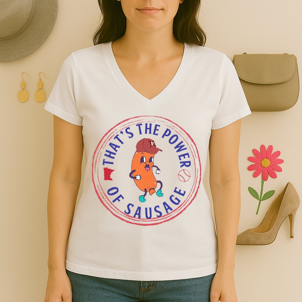 ThatS The Power Of Sausage Summer Sausage Women's V-Neck T-Shirt