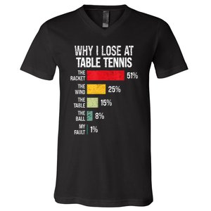 Table Tennis Player Joke For Ping Pong Lover Fan Women V-Neck T-Shirt