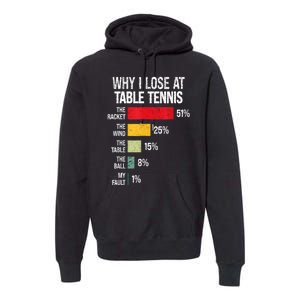 Table Tennis Player Joke For Ping Pong Lover Fan Women Premium Hoodie