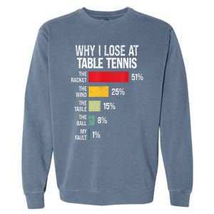 Table Tennis Player Joke For Ping Pong Lover Fan Women Garment-Dyed Sweatshirt