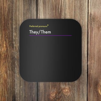 They Them Pronouns Matter Nonbinary Coaster